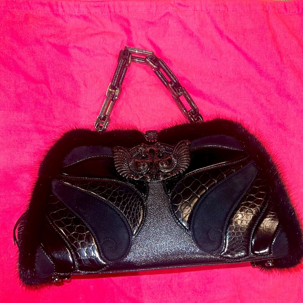 Judith Leiber Andrew GN COLLAB mixed skin bag